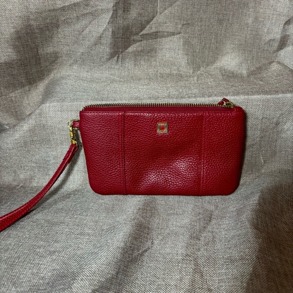 Lodis Olivia Red Italian Leather Wristlet Wallet Combo. NWOT - Picture 1 of 12